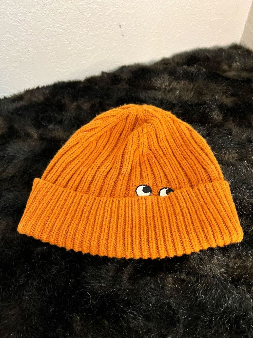 ANYA HINDMARCH Collaboration Uniqlo Knit Hat Orange One Size